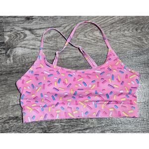 Free People FP Bikini Top Candy Sprinkle Swim Adjustable Straps Juniors Size M